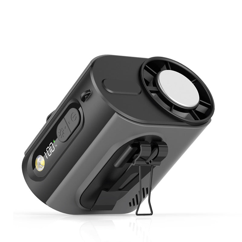 Portable Mini Fan Rechargeable USB Clip-On with LED Light Unisex
