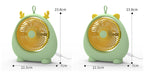 Portable Mini Fan USB Rechargeable Cute Animal Design Compact Desk Fan