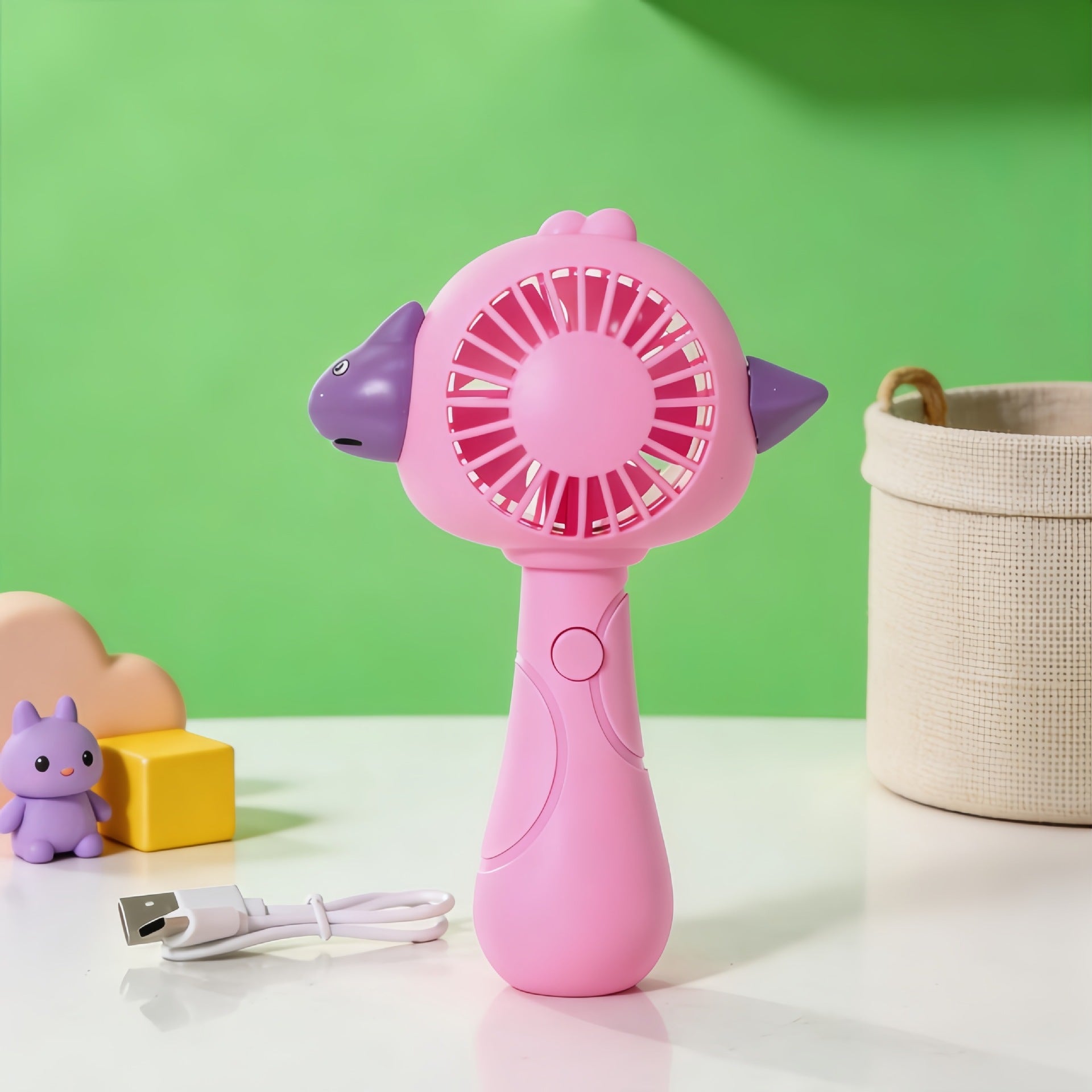 Portable Handheld Fan with Playful Bird Design Lightweight USB Rechargeable Quiet Cooling Fan for Women