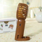 Portable Mini Hand Fan with Animal Designs USB Rechargeable Lightweight Personal Cooling Fan