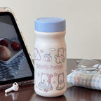 Insulated BPA-Free Plastic Water Bottle for Women with Animal Design Leak-Proof Cap