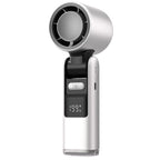 Harrow Portable Rechargeable Mini Hand Fan USB Battery Operated 3-Speed Digital Display