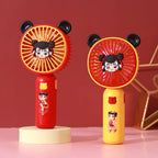 Portable USB Handheld Fan with Cartoon Design Lightweight and Rechargeable