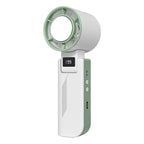 Portable Handheld Fan Rechargeable Battery Quiet Operation LCD Display Compact Size