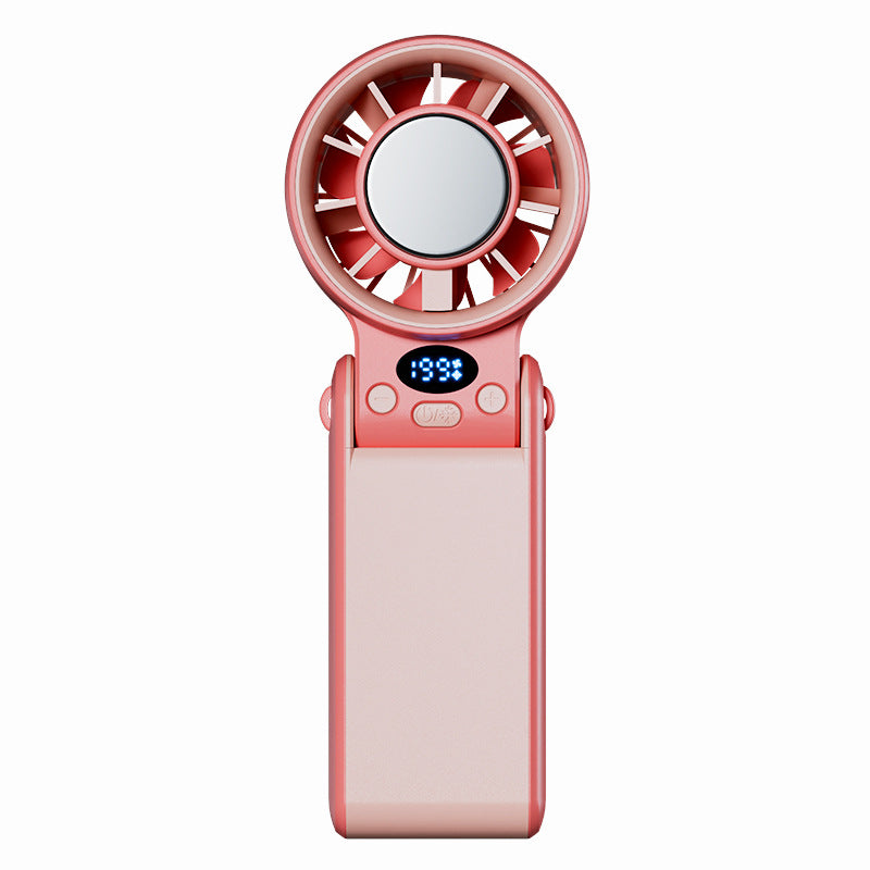 Smart Handheld Cooling Fan Portable Rechargeable Quiet Motor Digital Display