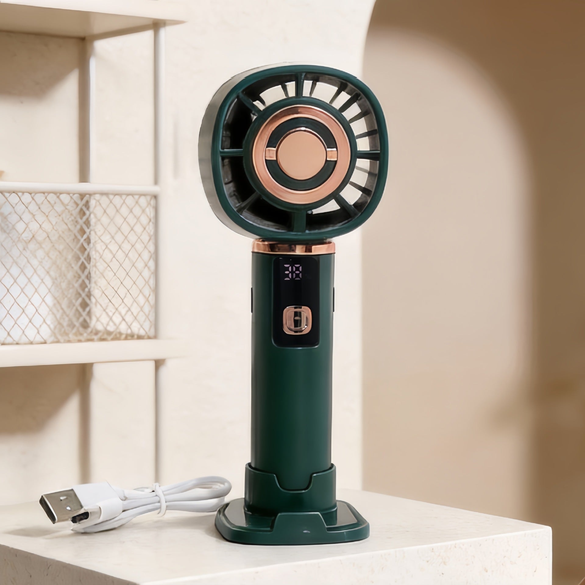 Women's Portable USB Handheld Fan with Variable Speed Control Compact Lightweight Quiet Operation