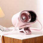 Ladies Table Fan Modern Retro Design Digital Display Compact Clip-On Quiet Operation