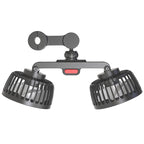 Dual-Head Portable Air Circulator Fan Adjustable Speed Compact Lightweight for Indoor Outdoor Use