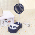 Portable Battery Fan with Flexible Holder USB Rechargeable Compact Lightweight for Women