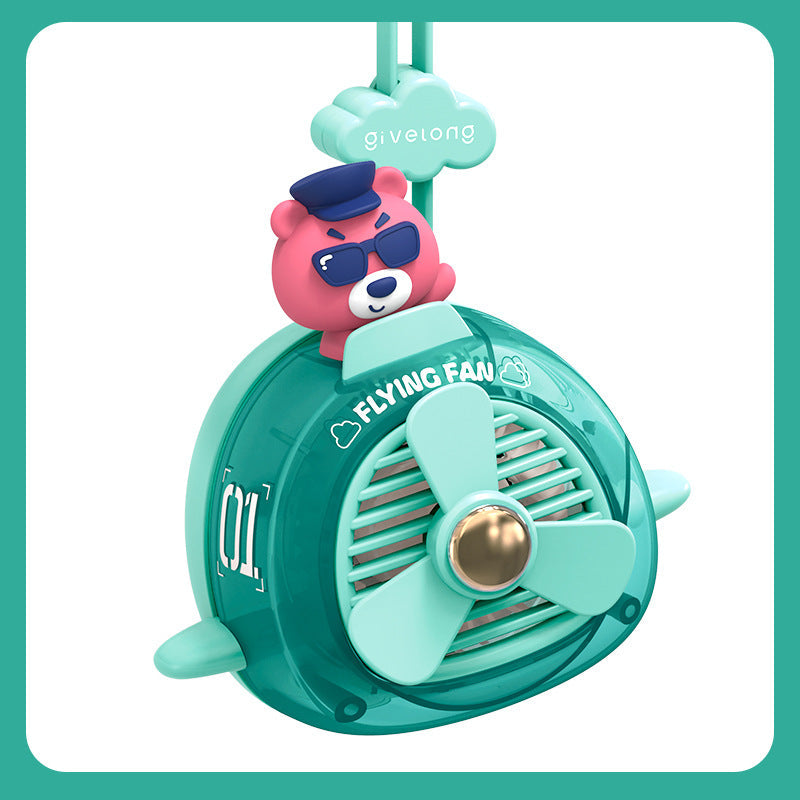 Portable Mini Fan USB Rechargeable Cute Animal Design Lightweight for Women and Kids