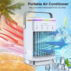 Portable USB Rechargeable Personal Evaporative Air Cooler with Removable Water Tank and Handle