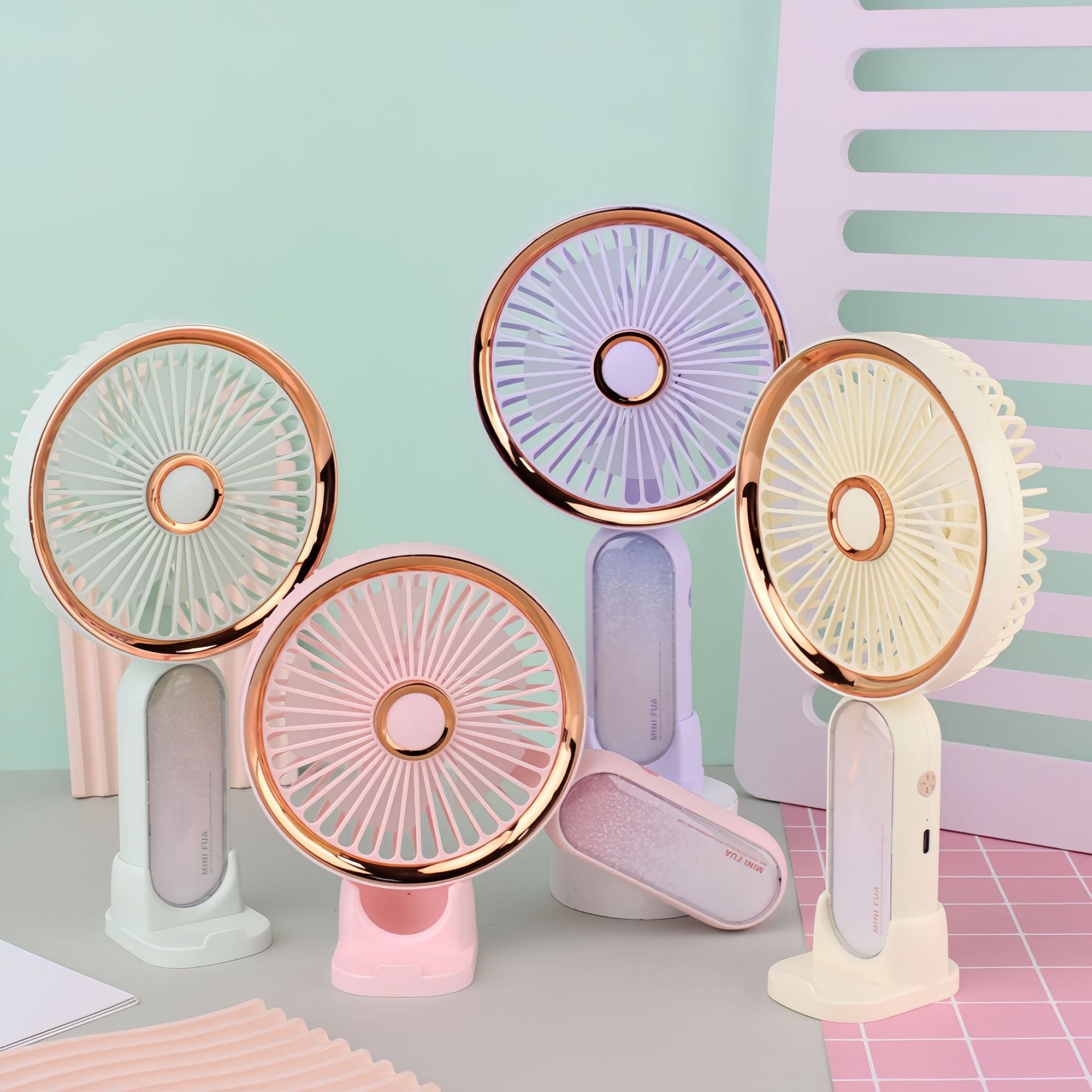 Portable Mini Fan USB Rechargeable Compact Personal Handheld Fan with Adjustable Speed