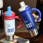 Women’s Stainless Steel Insulated Mug with Spill-Resistant Drinking Lid and Double-Wall Insulation