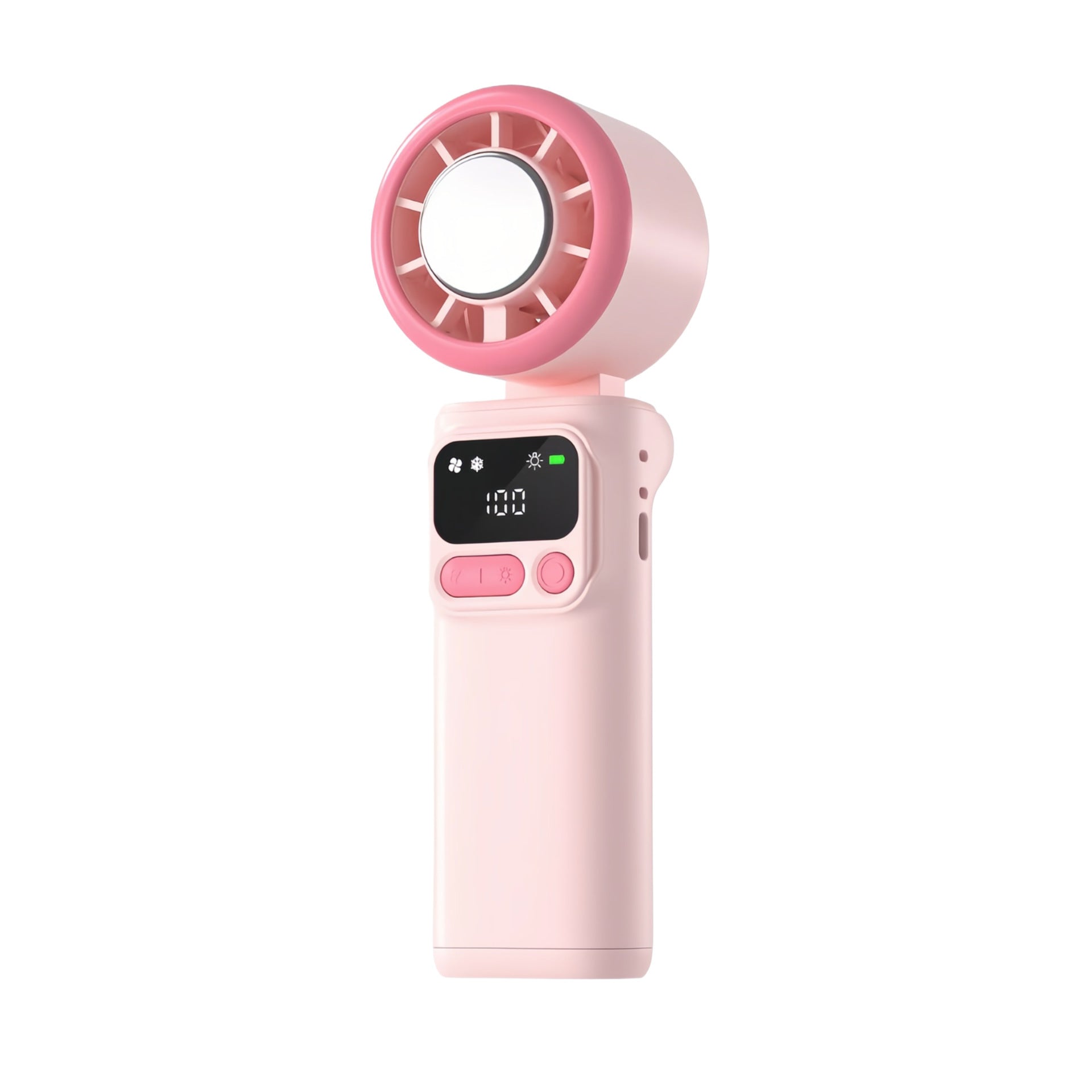 Women's Portable High-Speed Cooling Fan with Digital Display Compact Design