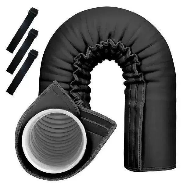 Insulated Flexible Exhaust Hose Sleeve with Velcro Strap for Portable AC and Dryer