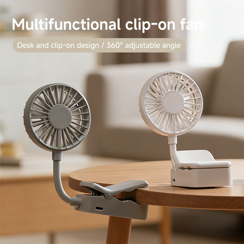 Portable USB Fan with Clamp Mount Lightweight Quiet Personal Cooling for Desk Car Office