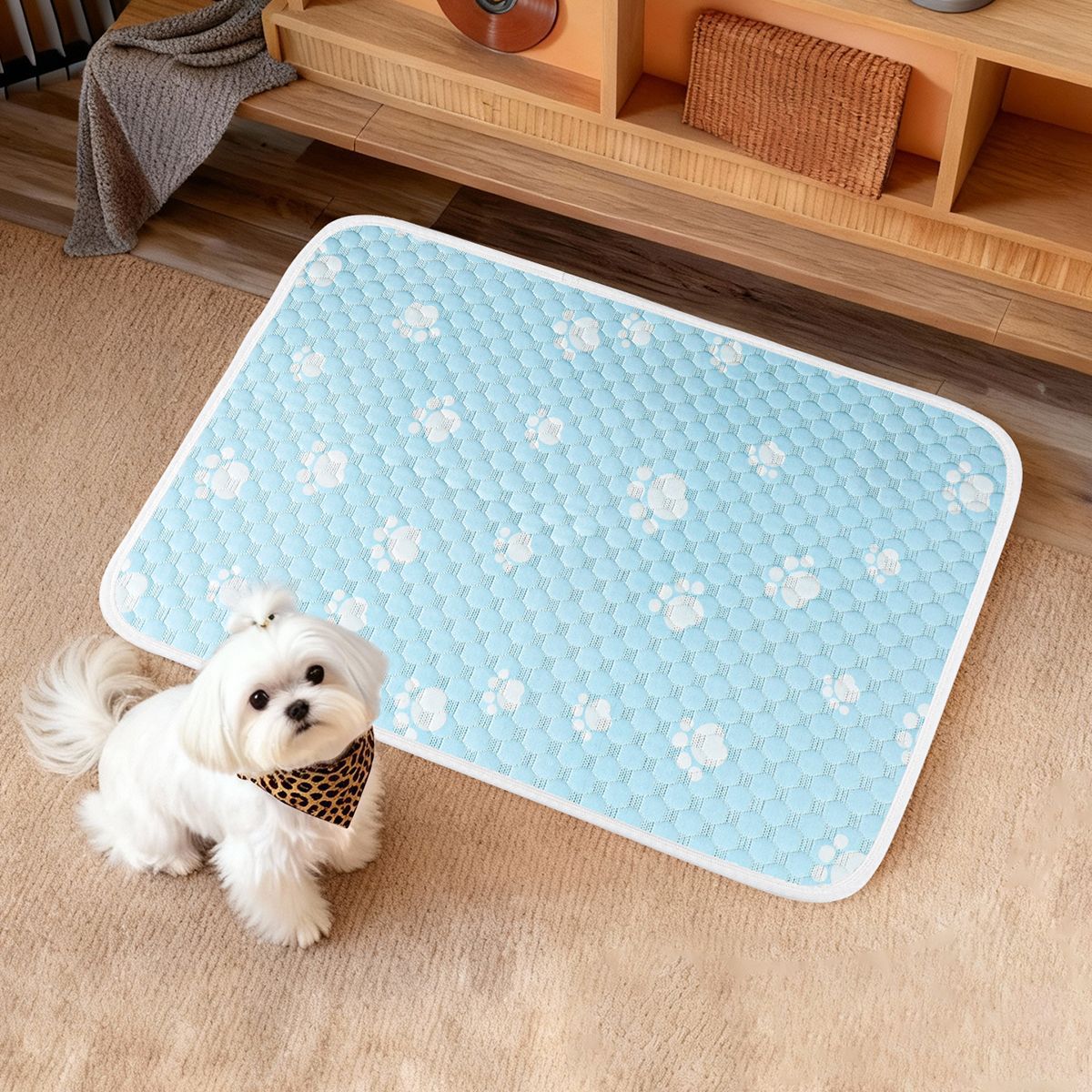 Harrow Breathable Pet Resting Mat with Non-Slip Bottom Comfortable Plush Padding