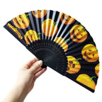 Women's Halloween Costume Fan Black Foldable Trick or Treat Accessory