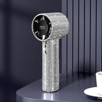 Compact Portable Fan with LED Display and Multiple Speeds for Men