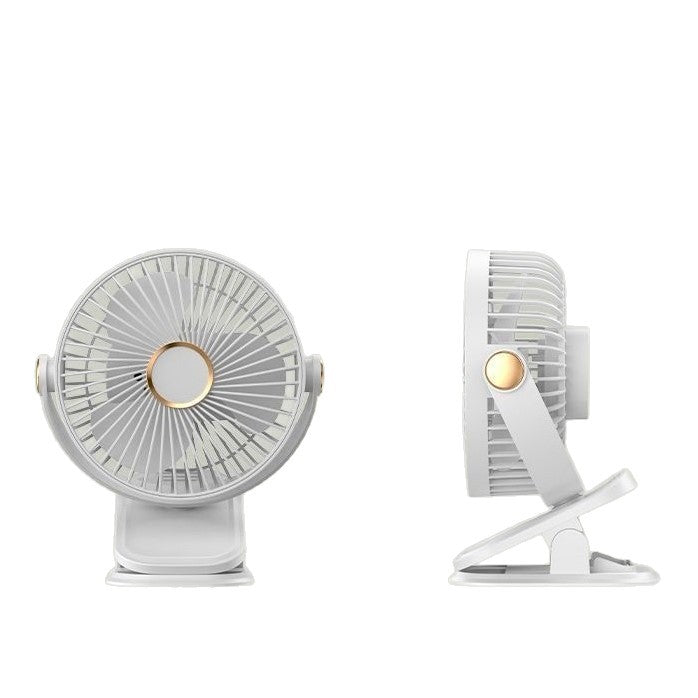 Portable Table Fan with Variable Speeds and Integrated LED Light