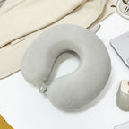 Ergonomic Neck Pillow with Velvety Cover Lightweight Portable Travel and Office Support
