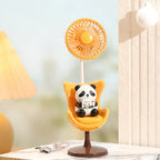 Portable Mini Fan for Women USB Rechargeable Quiet Operation Cute Panda Design