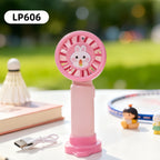 Portable Handheld Fan with Cute Lion Design USB Rechargeable Lightweight Personal Fan