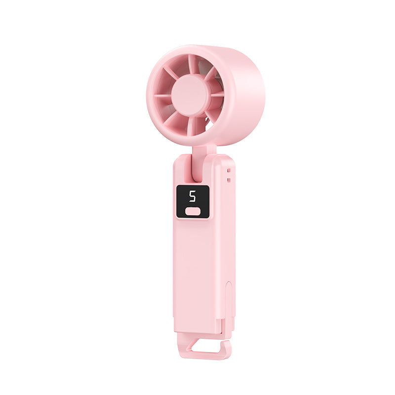 Portable USB Fan with Digital Display and Collapsible Stand Lightweight Personal Cooling Fan