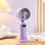 Portable USB Desk Fan with Digital Speed Display Compact Adjustable Tilt Cooling Fan