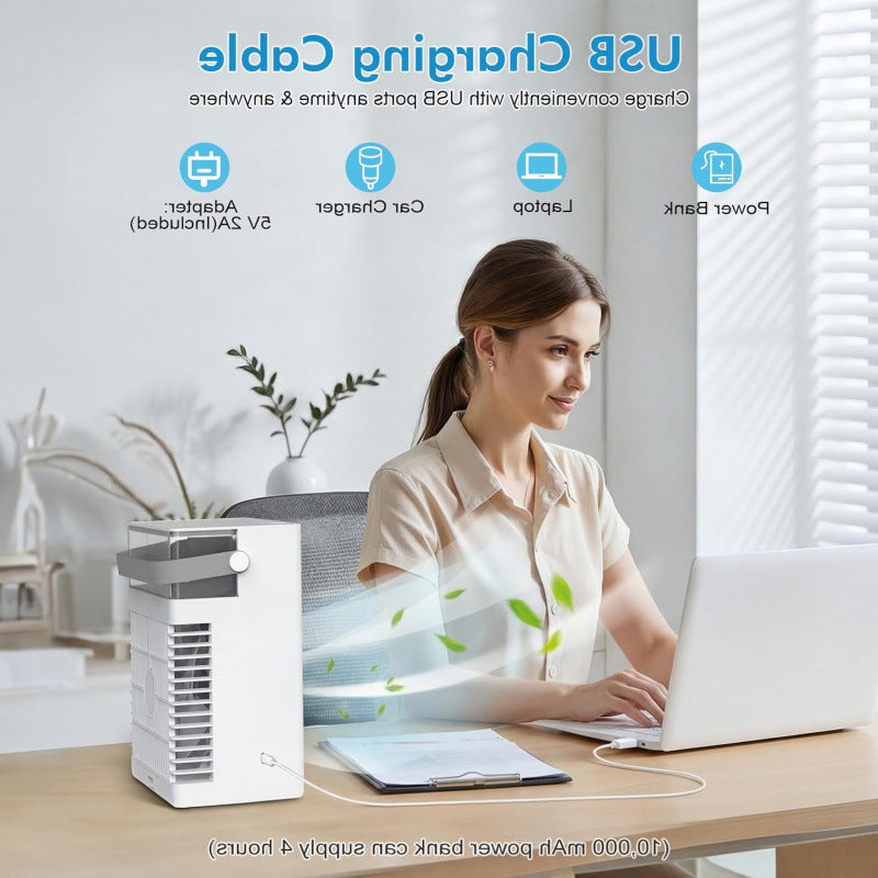 Harrow Portable Air Cooler Compact Lightweight with Water Tank and Multiple Speeds Unisex