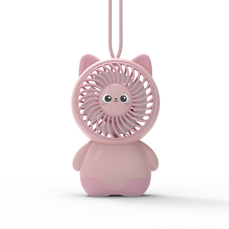 Portable USB Rechargeable Cat Fan for Women Lightweight Personal Cooling