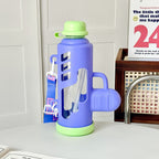 Trendy Water Bottle with Carry Handle Hygienic Closure Reusable for Hot and Cold Drinks