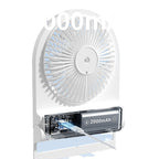 Compact Rechargeable Desktop Fan Portable Quiet USB Powered with Adjustable Speeds and LED Indicator