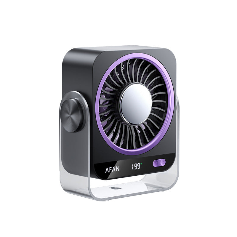 Portable Desk Fan Compact Lightweight Quiet Operation Adjustable Speed with LED Display