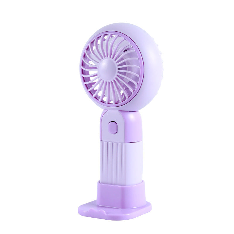 Portable Handheld Fan with Flexible Stand Base Compact Lightweight for Travel