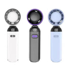 Harrow Portable Hand Fan USB Rechargeable Digital Display Multiple Speeds Compact Cooling