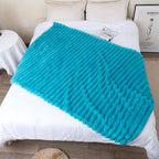 Women's Plush Fleece Throw Blanket Soft Textured Lightweight Cozy for Sofa Bed Travel