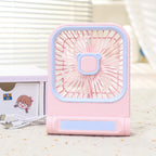 Portable Mini Fan USB Powered with Cute Cat Design Lightweight Handheld Personal Cooling Fan