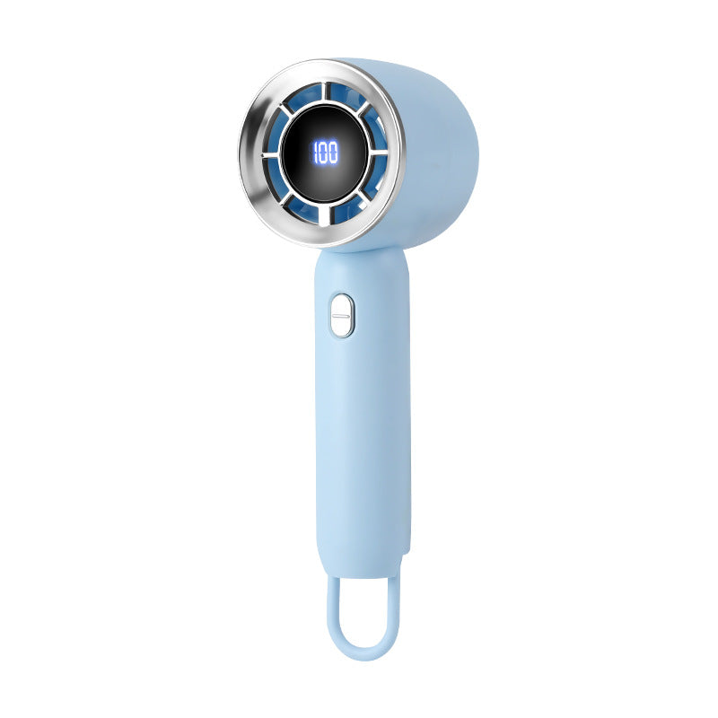 Portable Hand Fan with LCD Display and Long-Lasting Battery Compact Design