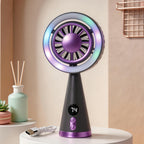 Portable Handheld Fan with USB Charging and Built-In Misting Spray Function Compact and Lightweight
