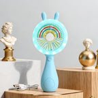 Women's Portable Hand Fan Cute Animal Design Lightweight Handheld Personal Cooling Fan