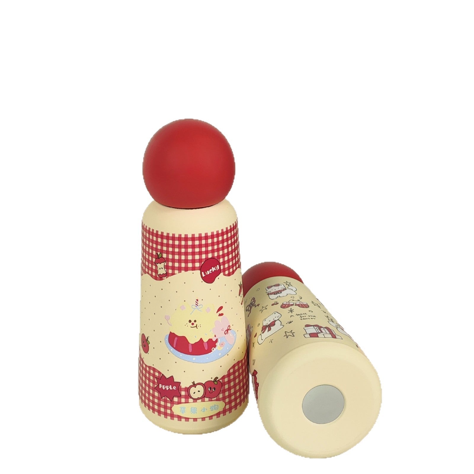 Insulated Water Bottle Double Wall Leak-Proof Lid Fruity Design Lightweight Reusable