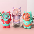Portable Mini Fan Bear Design Lightweight Personal Handheld Fan