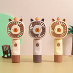 Portable Hand Fan Lightweight Cute Animal Design Battery Operated