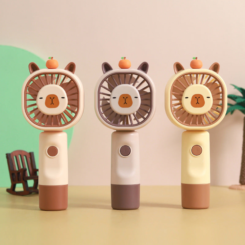 Portable Hand Fan Lightweight Cute Animal Design Battery Operated