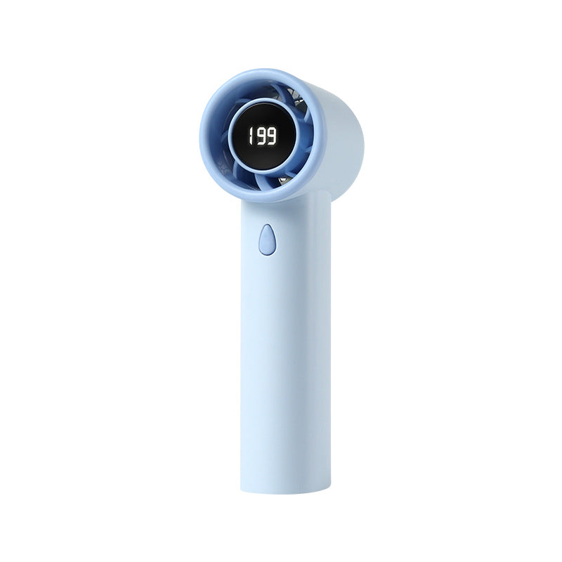 Portable Hand Fan with Digital Speed Display USB Rechargeable Lightweight