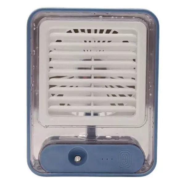 USB Personal Microclimate Cooler Compact Desk Fan with Transparent Water Tank and Adjustable Louver