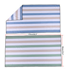 Brehn Picnic Blanket Water-Resistant Striped Outdoor Blanket with Carrying Bag