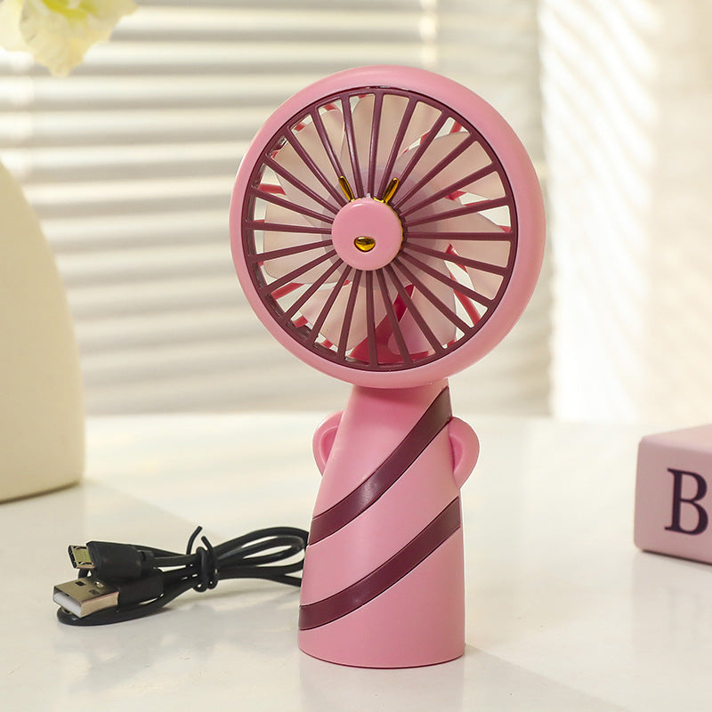 Women Portable USB Hand Fan Lightweight Compact Cute Design Quiet Operation