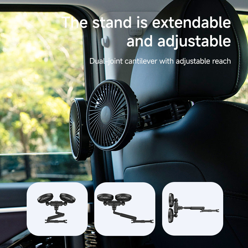 Women's Dual Fan With Digital LCD Control Adjustable Quiet Portable Cooling